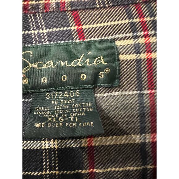 SCANDIA WOODS men’s greenery red plaid flannel Lined Shacket jacket sz XL - Picture 5 of 6